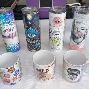 Customized tumblers and mugs